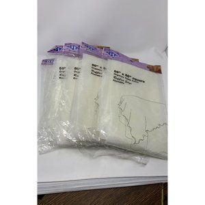 Ivory Ruffled Edge Organza 80" x 80" Square Table Covers Set of 5 Packages.